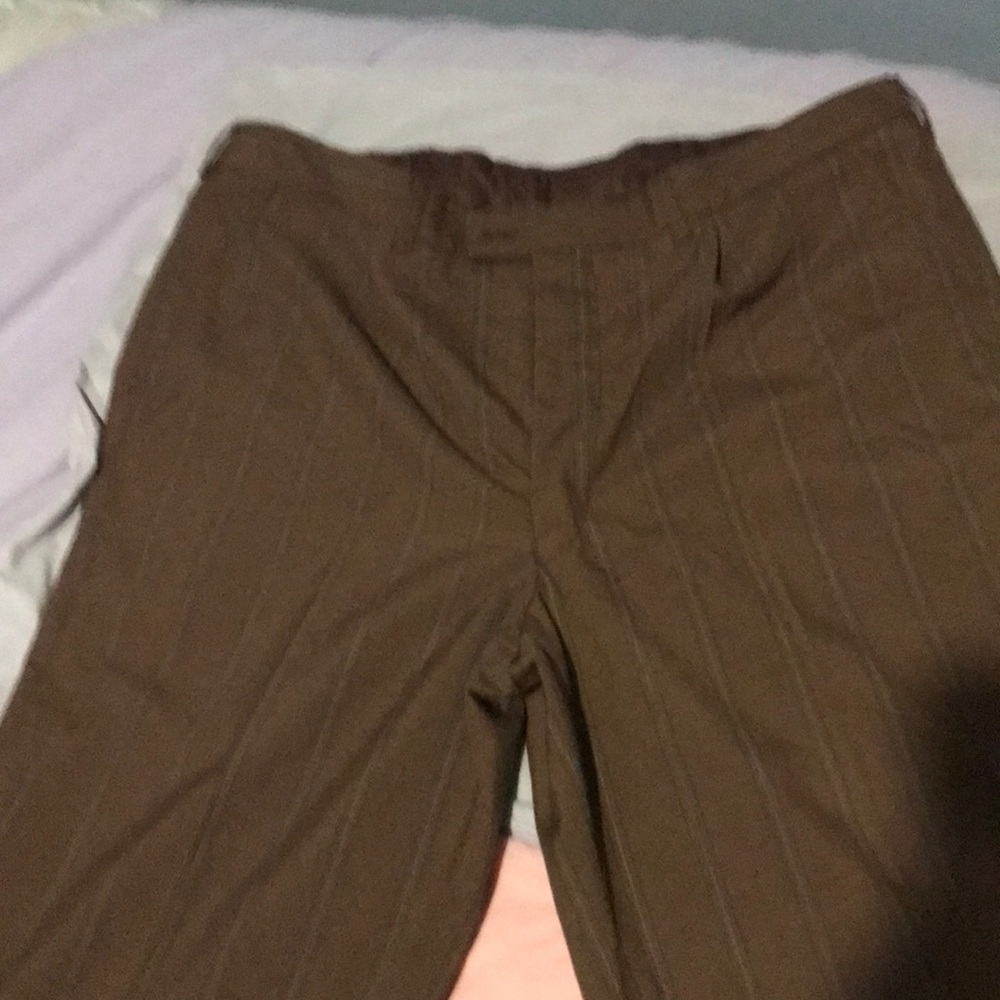 Mens brown striped slacks